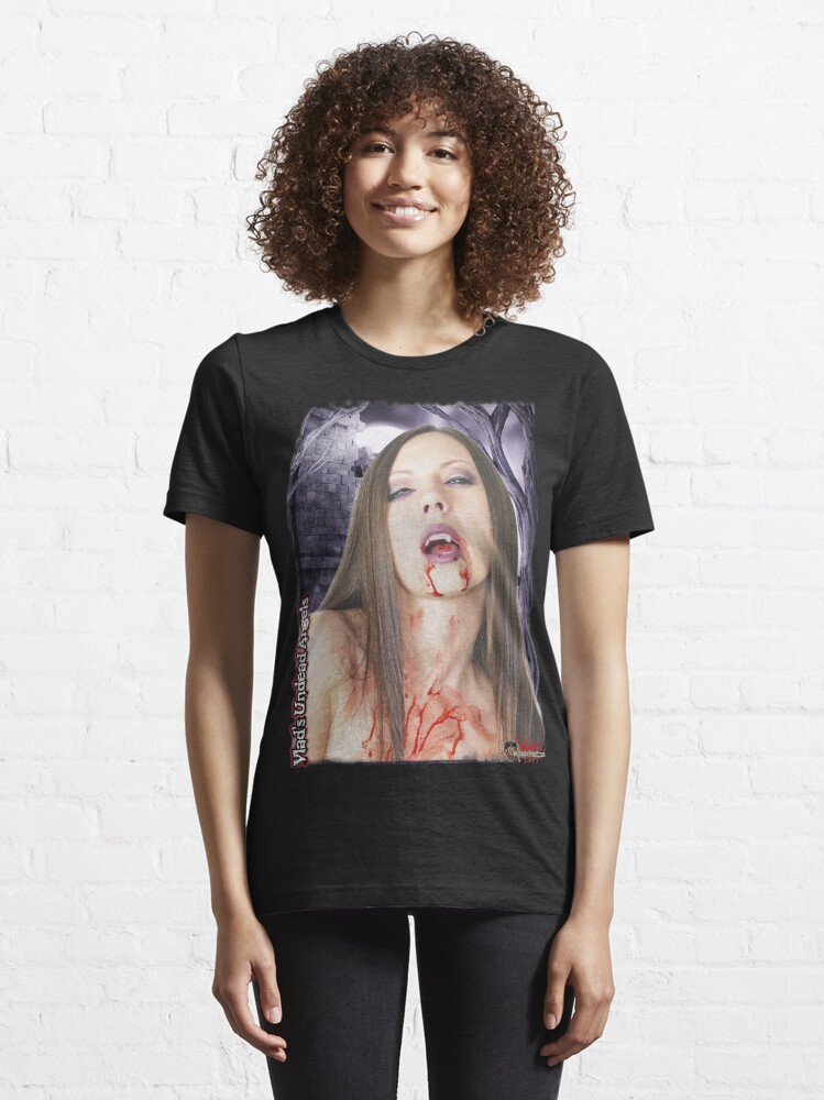 Alternate view of Live Undead Angels: Vampiress Eve - Quick Bite - No Text Version Essential T-Shirt