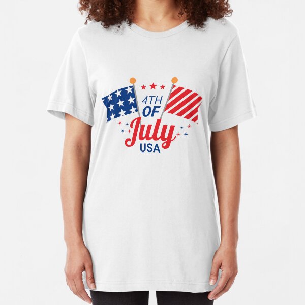 USA Independence Day, 4th of July | graphic design Slim Fit T-Shirt