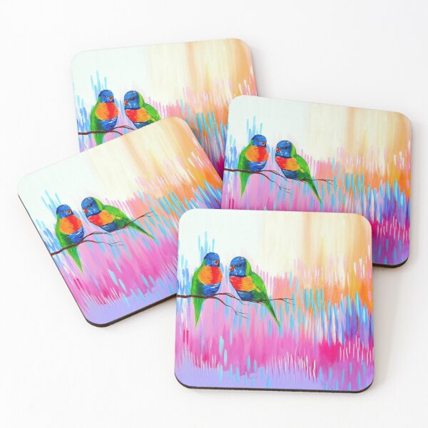 Item preview, Rosellas and rainbow prints designed and sold by CatherineJacobs.