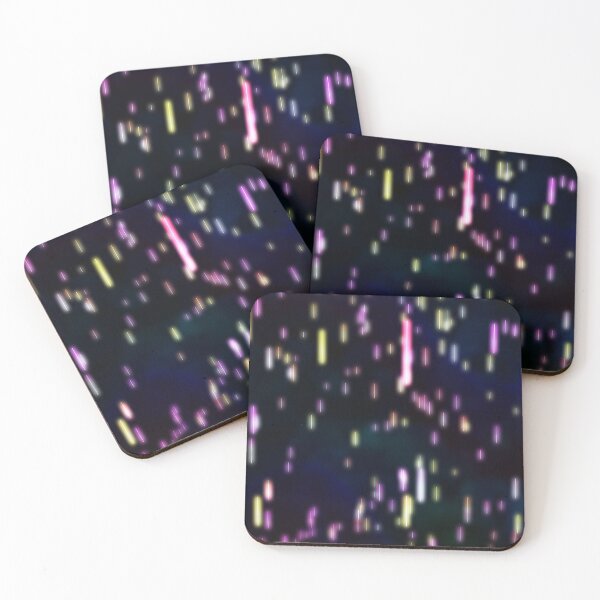 Item preview, Neon Rain Falling Particles Glowing Rainbow Colors on Dark Backdrop designed and sold by IncrediVFX.