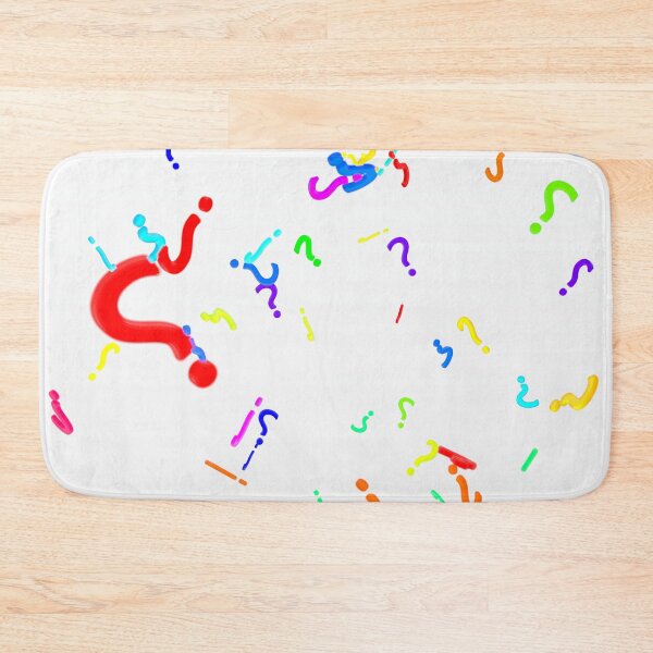 Item preview, 3D Question Marks Falling in Slow Motion Rainbow Colors on White Backdrop designed and sold by IncrediVFX.