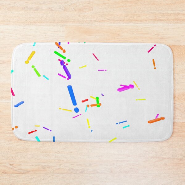 Item preview, 3D Exclamation Points Falling in Slow Motion Rainbow Colors White Backdrop designed and sold by IncrediVFX.