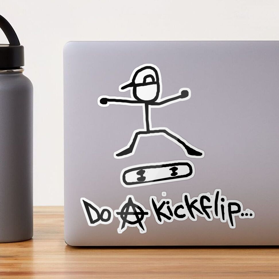 Do a kickflip Sticker for Sale by smoirartwork