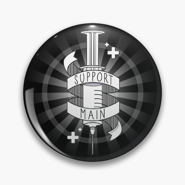 Item preview, Support Main Gamer Black White Syringe Banner designed and sold by JessicaAmber.