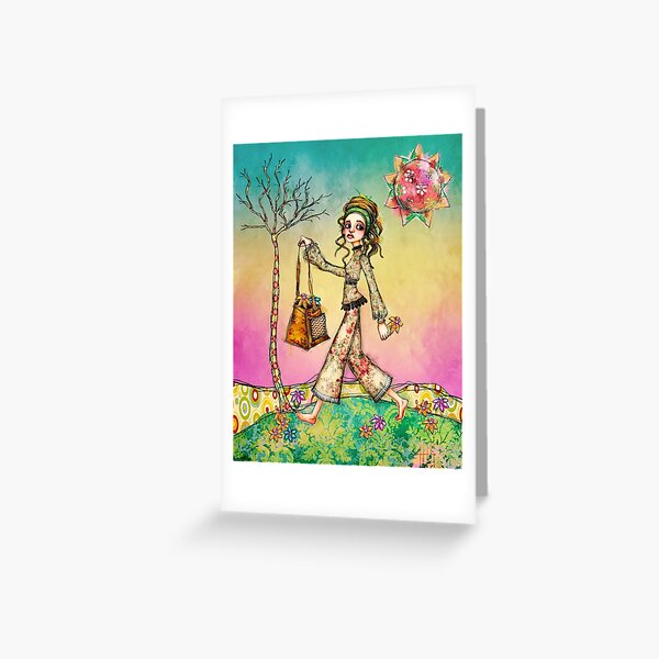 psychedelic Girl Greeting Card