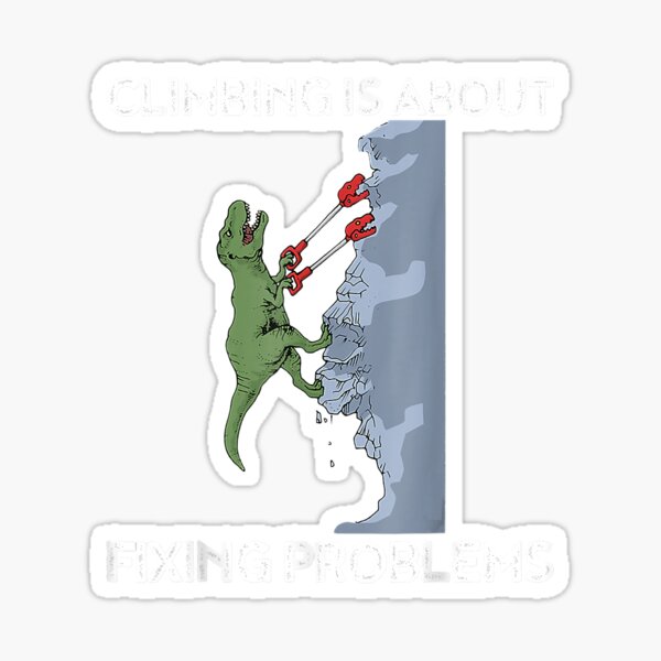 Aperçu de l'œuvre Escalade T Rex Rock Climber Dinosaur créée et vendue par Jutisi.