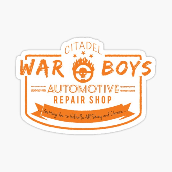 War Boys Auto Repair Pegatina