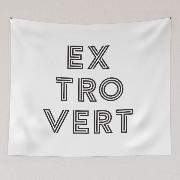 Item preview, Extrovert - Black Print designed and sold by teeworthy.