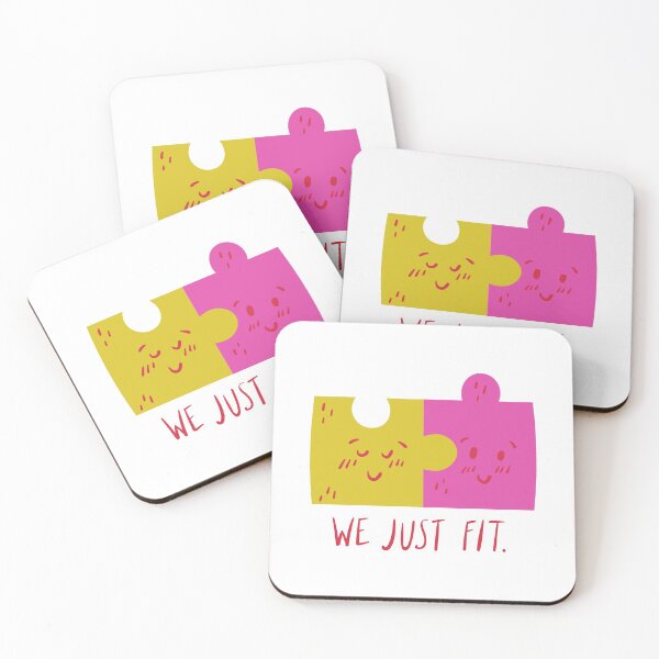 Item preview, Love Pun Puzzle Pieces We Just Fit designed and sold by javes93.