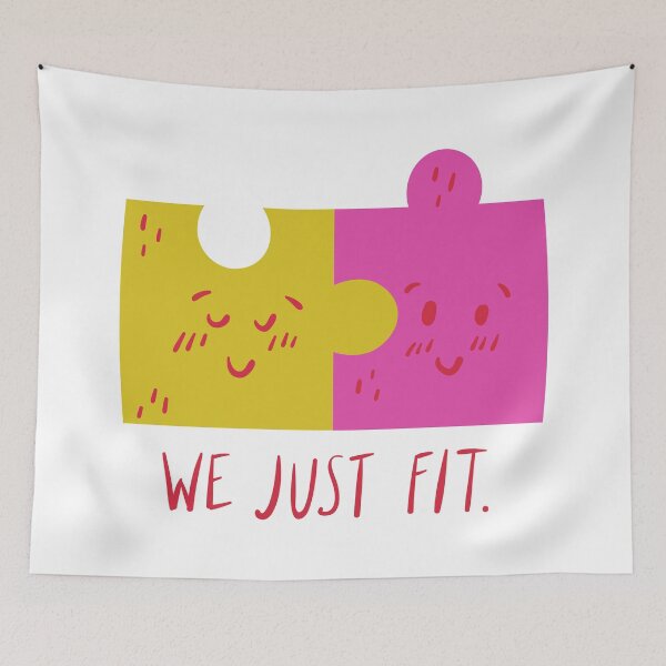 Item preview, Love Pun Puzzle Pieces We Just Fit designed and sold by javes93.