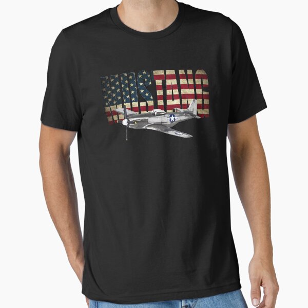 Item preview, P-51 Mustang USAF USAAF WW2 WWII Fighter Plane American US Flag designed and sold by DirtyCustard.
