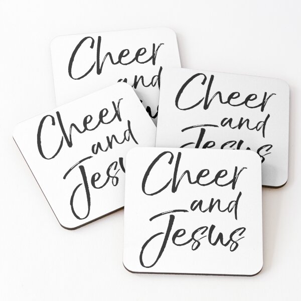 Item preview, Cheer and Jesus Cheerleading Quote Christian Quote designed and sold by TNDesignStudio.