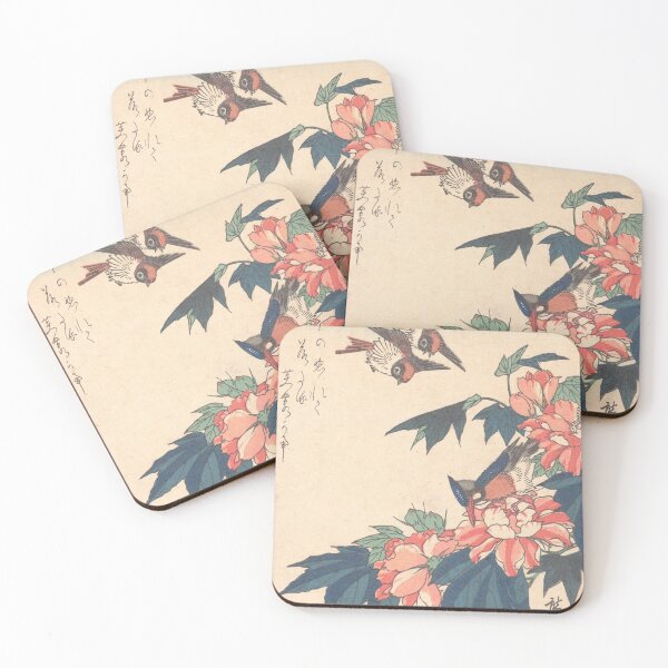 Item preview, Swallows and Kingfisher with Rose Mallows designed and sold by Tizeru.