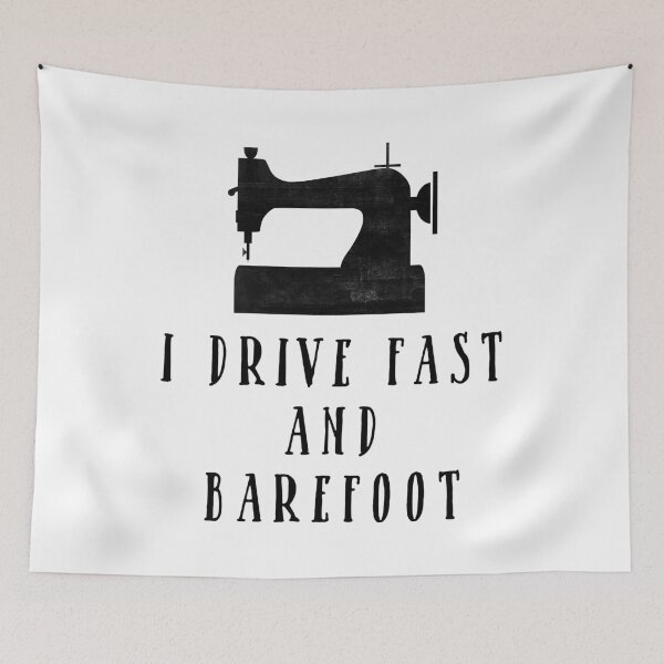 Item preview, I Drive Fast and Barefoot designed and sold by teesaurus.