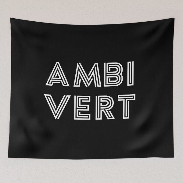 Item preview, Ambivert - White Print designed and sold by teeworthy.