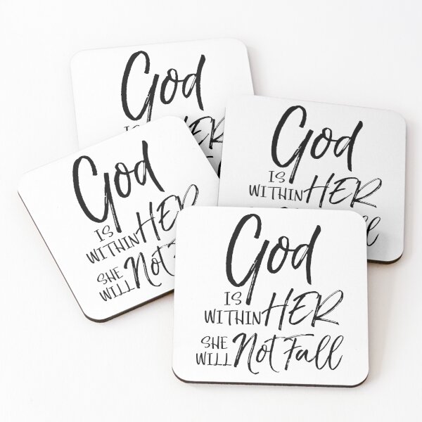 Item preview, God is Within Her She Will Not Fall Christian Quote designed and sold by TNDesignStudio.