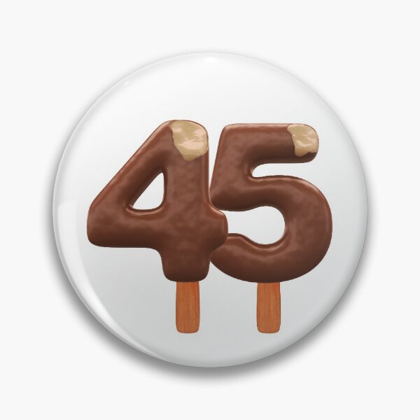 Item preview, 45 Ice Cream Fourty Five Number 3d Chocolate designed and sold by HelloFromAja.