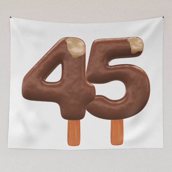 Item preview, 45 Ice Cream Fourty Five Number 3d Chocolate designed and sold by HelloFromAja.