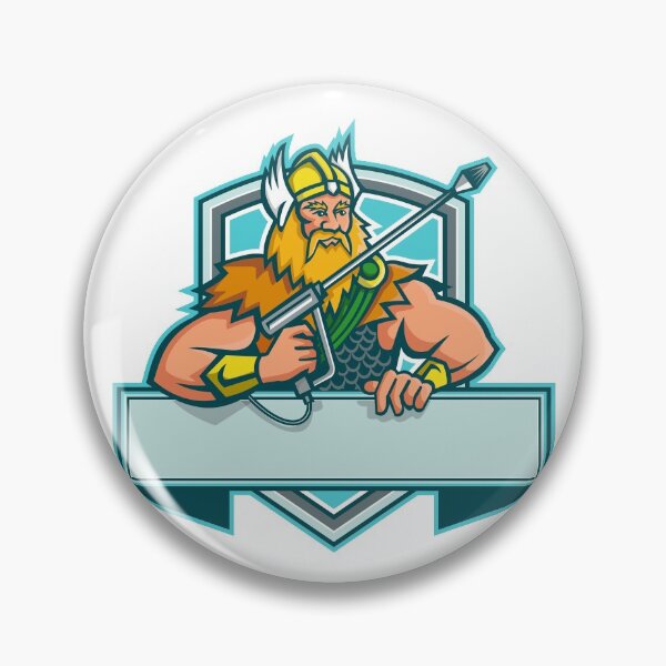 Item preview, Thor Holding Pressure Washer Wand Mascot designed and sold by patrimonio.