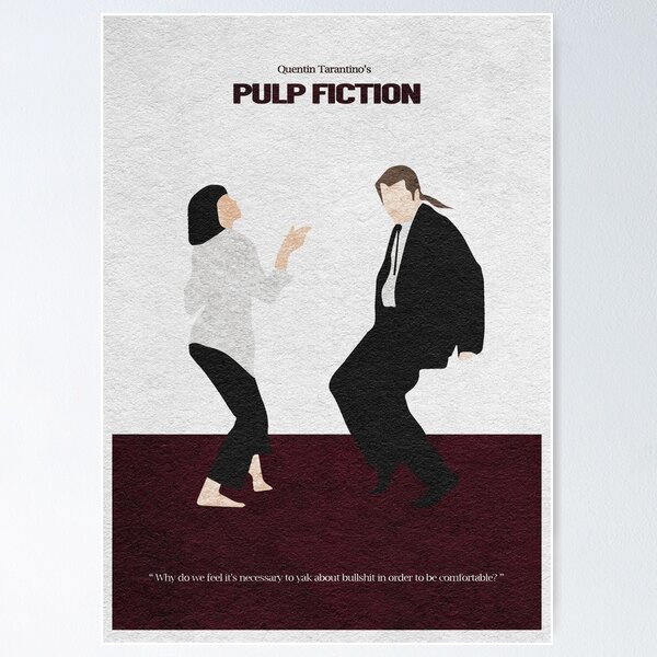 Pulp Fiction Dance poster midcentury modern – Sandgrain Studio