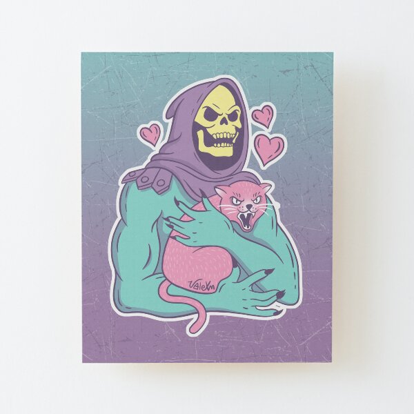 Skeletor's Cat Wood Mounted Print