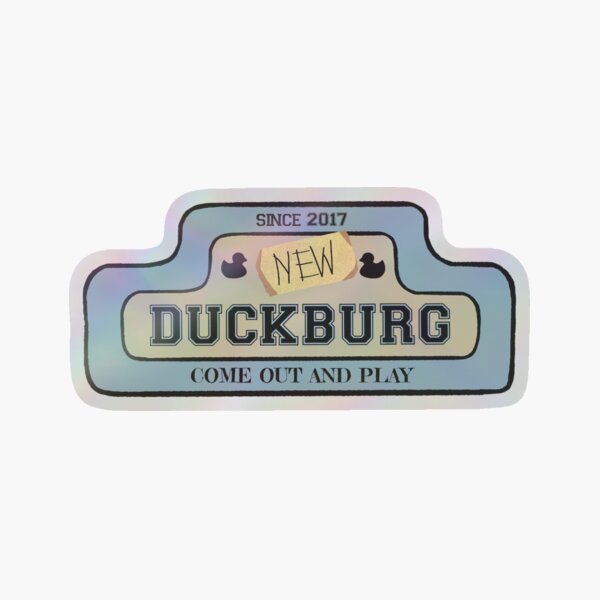 Item preview, New Duckburg - Travel destination sticker MBMBAM designed and sold by capnoc.