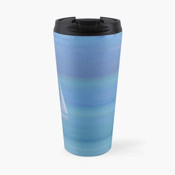 Seaside Dreaming - Yacht in Blue Hue Travel Mug