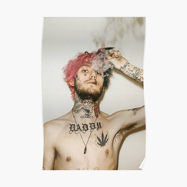 Lil Peep Smoking Portrait Poster