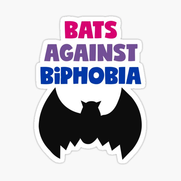 Bats Against Biphobia Sticker