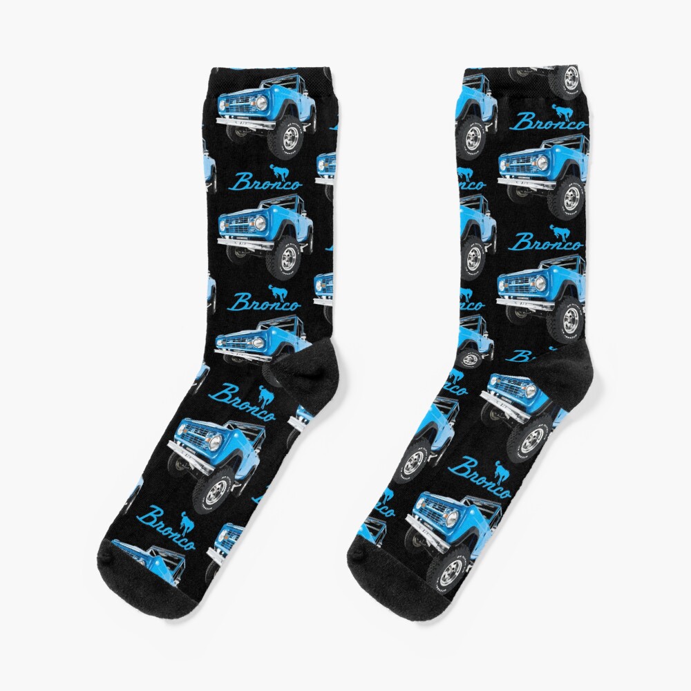 "1966 Blue Ford Bronco" Socks for Sale by FromThe8Tees Redbubble