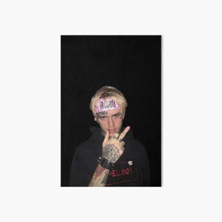 Lil Peep Picture Of Him Giving The Finger Art Board Print For Sale By Nmrkdesigns Redbubble