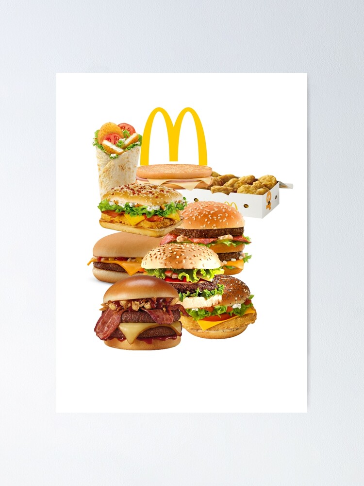 Macdo Burger T Shirt Nuggets Poster By Lucassticot Redbubble