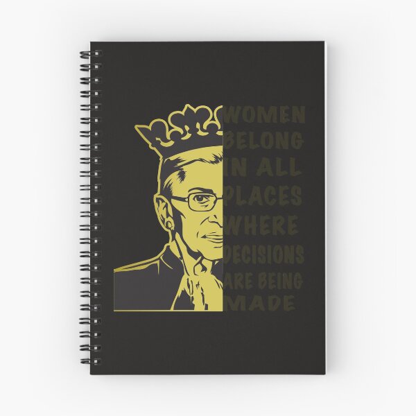 Item preview, Ruth Bader Ginsburg Quote Women Belong In All Places graphic designed and sold by TrustedNomads.