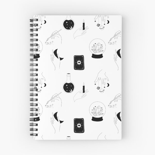 Artikelvorschau, Magische minimalistische Hexenillustration des Schwarzweiss entworfen und verkauft von OneLinePrint.