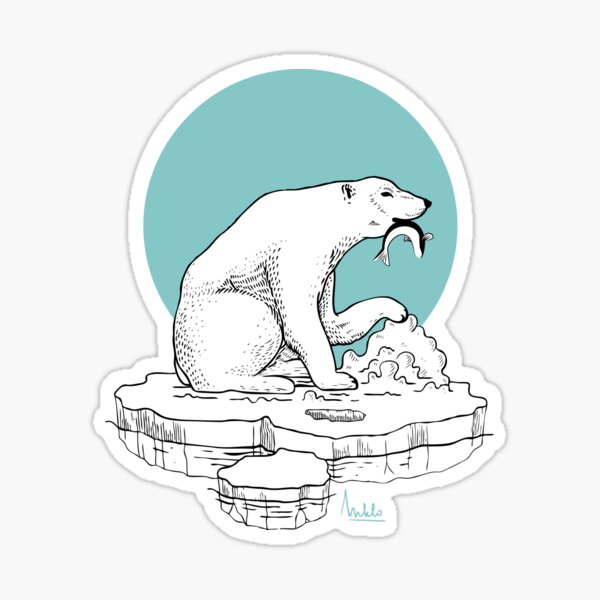 Ours Blanc Stickers Redbubble