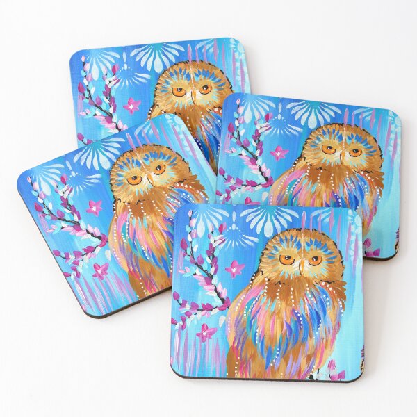 Item preview, Owl phone case, with an abstract owl painted in bright colours designed and sold by CatherineJacobs.