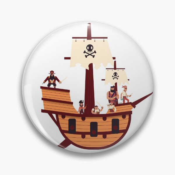 Item preview, Echte-Lernuhren.de | EasyRead children's clock children's room clock 24 hours format © hatgirlDESIGN (3,6,9,12 highlighted) school starts school start pirate ship, pirates designed and sold by hatgirldesign.