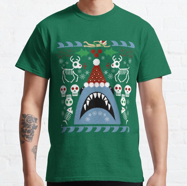 Santa Jaws Ugly Sweater Classic T-Shirt