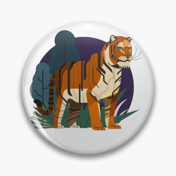Item preview, Echte-Lernuhren.de | EasyRead children's clock children's room clock 24 hours format © hatgirlDESIGN (3,6,9,12 highlighted) school supplies classroom tiger jungle animals wild animals logo designed and sold by hatgirldesign.
