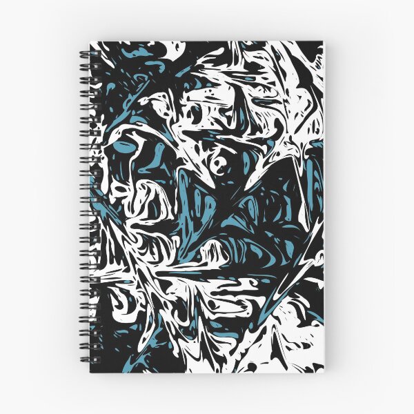 Item preview, Blue Black White Expressive Abstraction designed and sold by SpieklyArt.