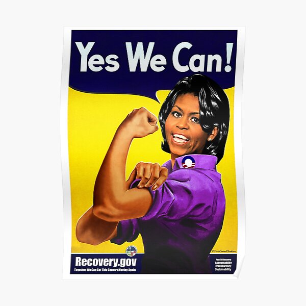 Recovery.gov Michelle Obama as Rosie The Riveter Poster