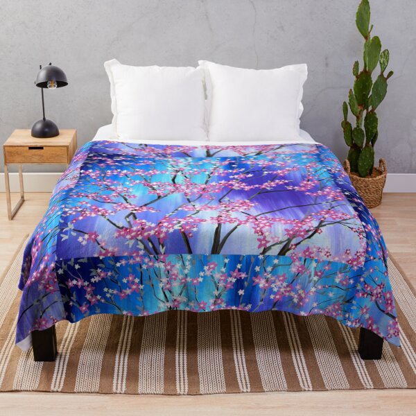 Item preview, Sakura Dream, an abstract cherry blossom tree with pink blue and purple designed and sold by CatherineJacobs.