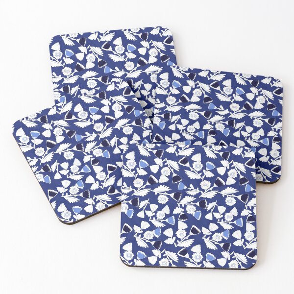 Item preview, Enchanting and Bold Blue and White floral Pattern designed and sold by Jime-Creates.