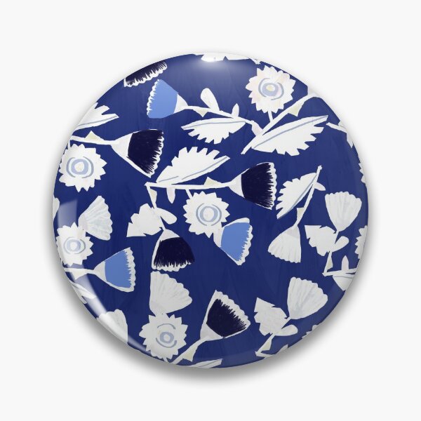 Item preview, Enchanting and Bold Blue and White floral Pattern designed and sold by Jime-Creates.