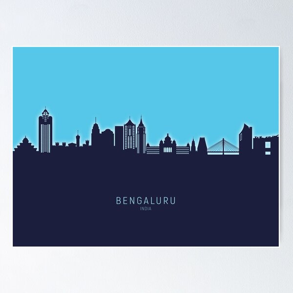 Item preview, Bengaluru Skyline India Bangalore designed and sold by ArtPrints.