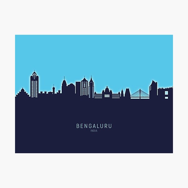 Item preview, Bengaluru Skyline India Bangalore designed and sold by ArtPrints.