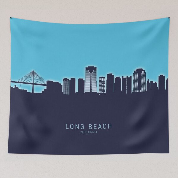 Item preview, Long Beach California Skyline designed and sold by ArtPrints.
