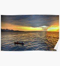 Sunset.Lake Tanganyika Poster