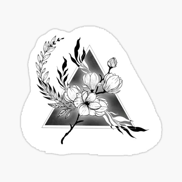 Item preview, Flowers Black Triangle designed and sold by KalikaGraphisme.