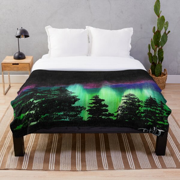 Item preview, Aurora over a night-time forest designed and sold by Dianne Hancock-James.